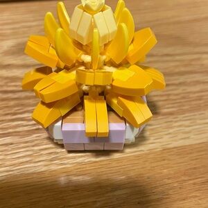 Yellow and Pink Building Block Flower